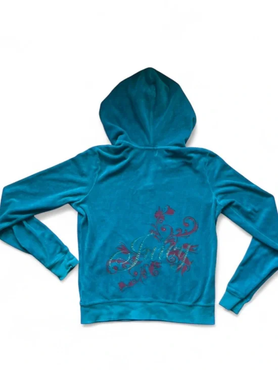 Y2K Juicy Couture Velour Zip Hoodie - Picture 5 of 7